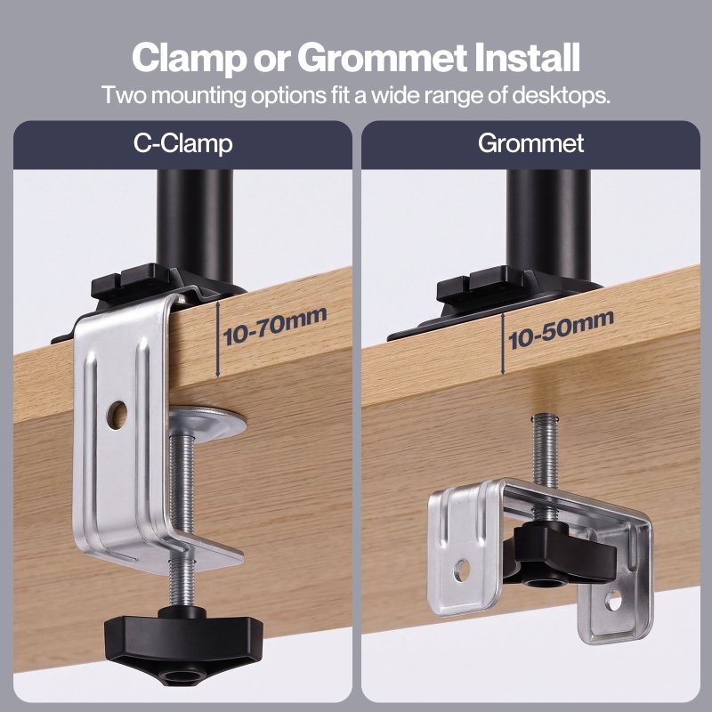 Levede Laptop Desk For? Adjustable Riser With Rotatable Monitor Mount Black