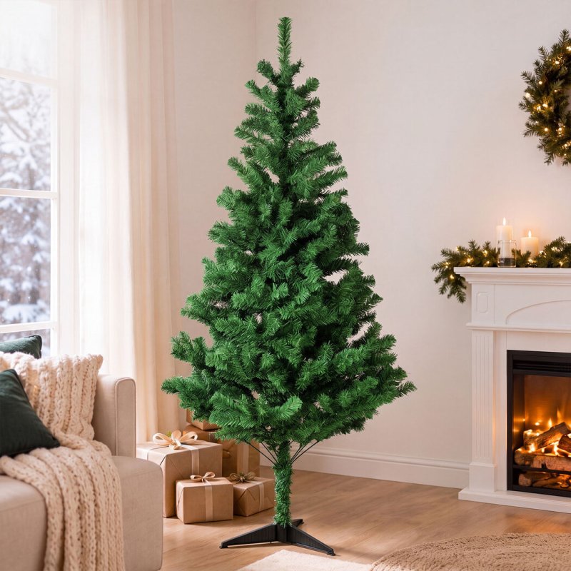 Santaco Christmas Tree 180Cm Artificial Xmas Spruce 483 PVC Stand Indoor Green