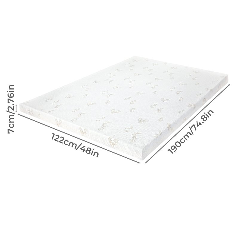 Lavio Mattress Topper Memory Foam Small Double Dual Layer 7cm Pressure Relief