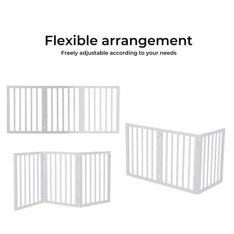 Skylos Pet Gate Wooden Dog Fence Baby Safety Barrier Indoor Stairway Doorway