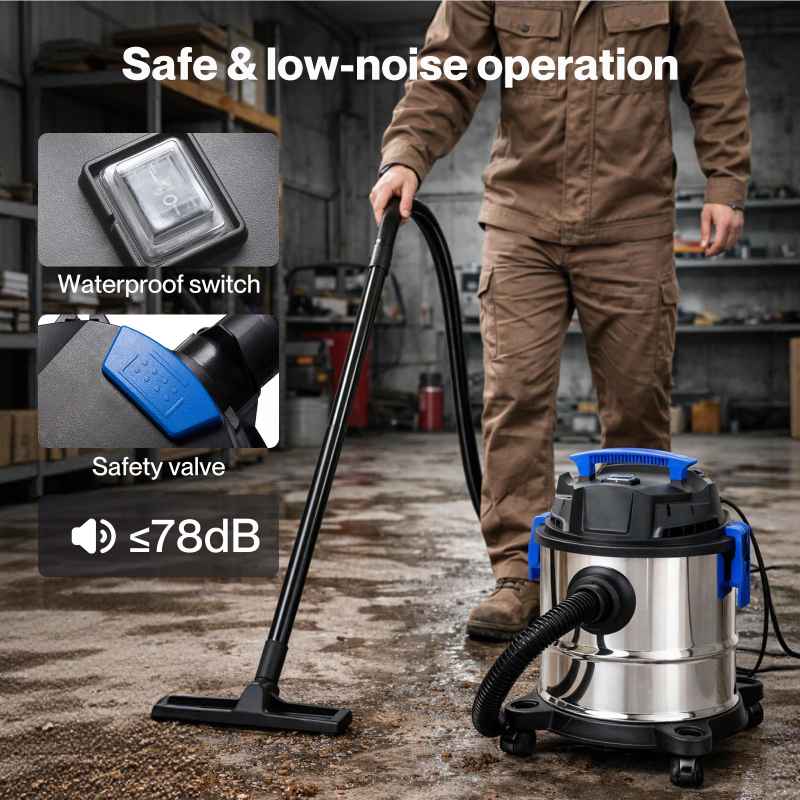 Spector Wet Dry Vacuum Cleaner 20L 1200W Blowing Function Powerful Industrial
