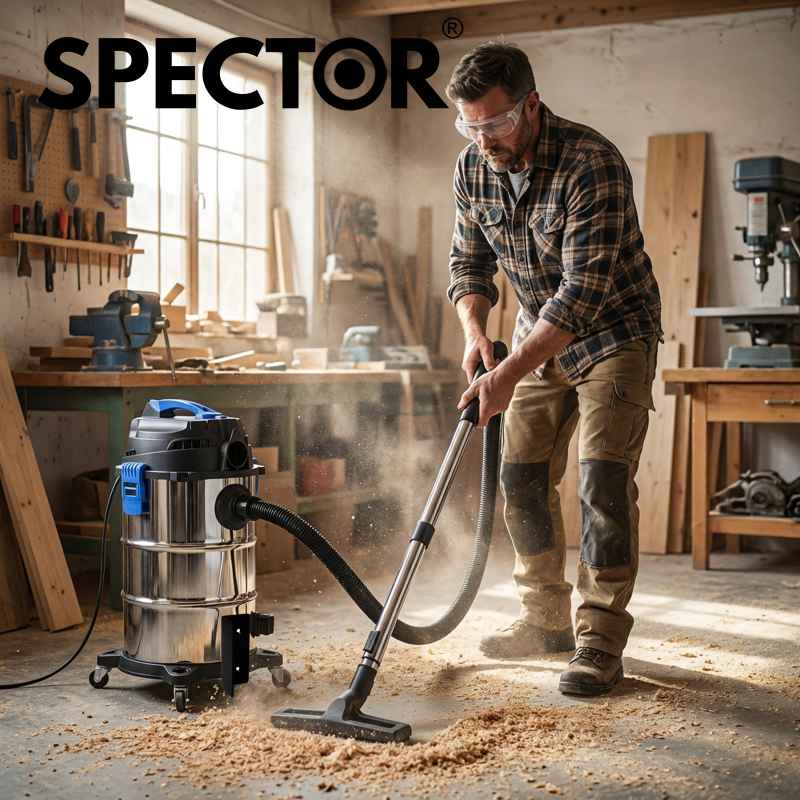 Spector Wet Dry Vacuums Cleaner 30L Wheeled Powerful Compact Cleaning Handheld