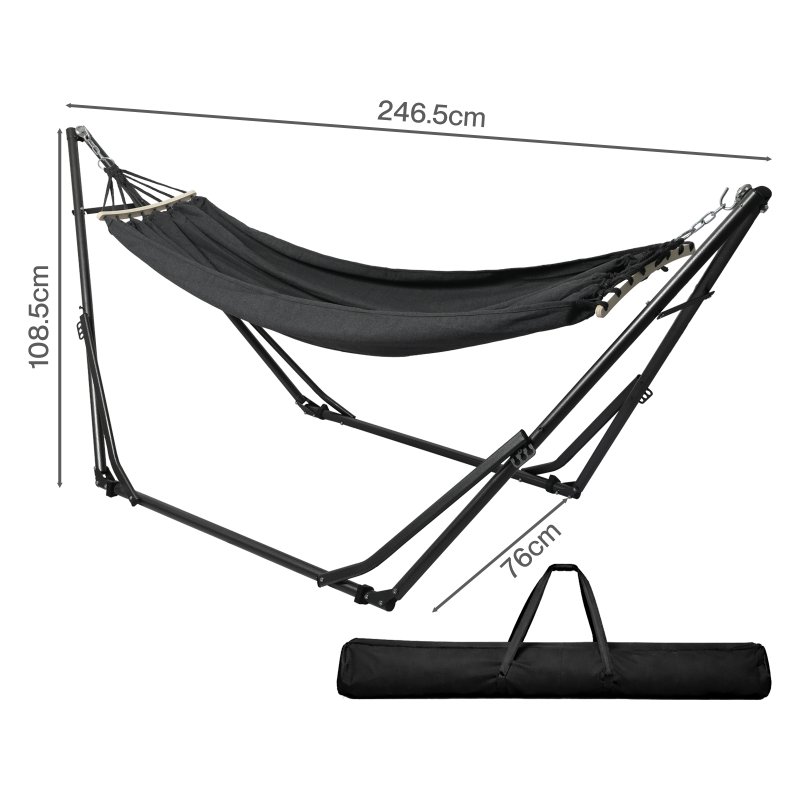 Mountview Foldable Hammock Chair Bed Portable with Stand Outdoor Camping 200KG