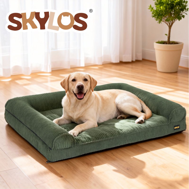 Large Dog Pet Bed Orthopedic Washable Waterproof Corduroy Wear Resistant 93x63cm