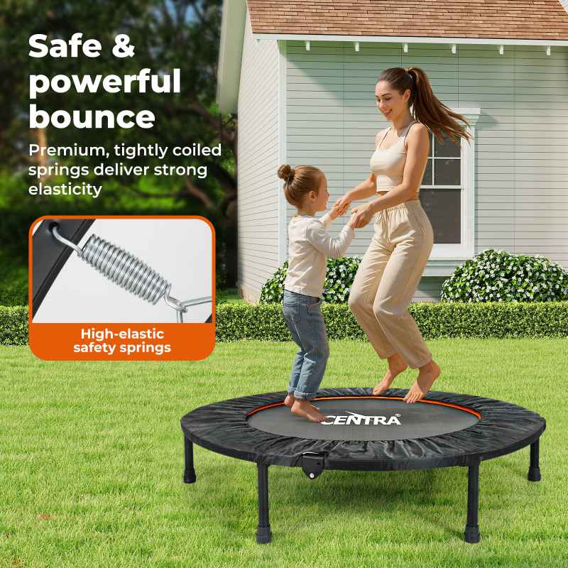 Centra 40 Inch Mini Trampoline Bounce Round Exercise Home Gym Fitness Rebounder