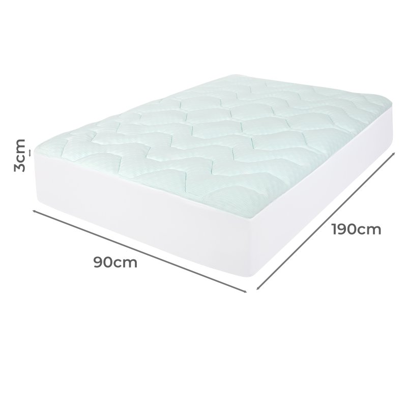 Lavio Mattress Topper Pillowtop Memory Foam Bamboo Cover Bed Protector Single