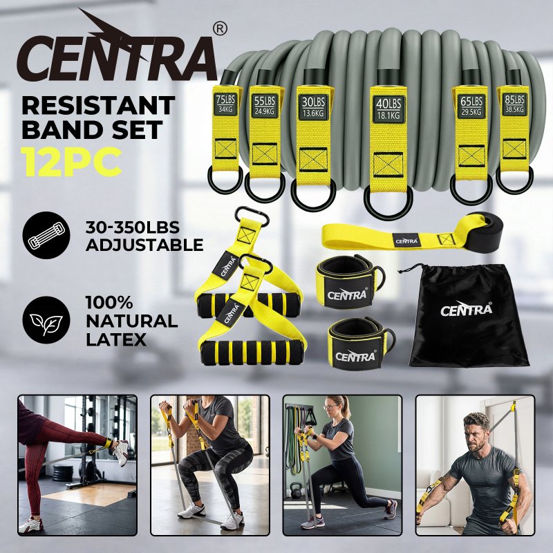 Resistance Bands Set with Handle Latex Home Crossfit Yoga Tube Strength Training