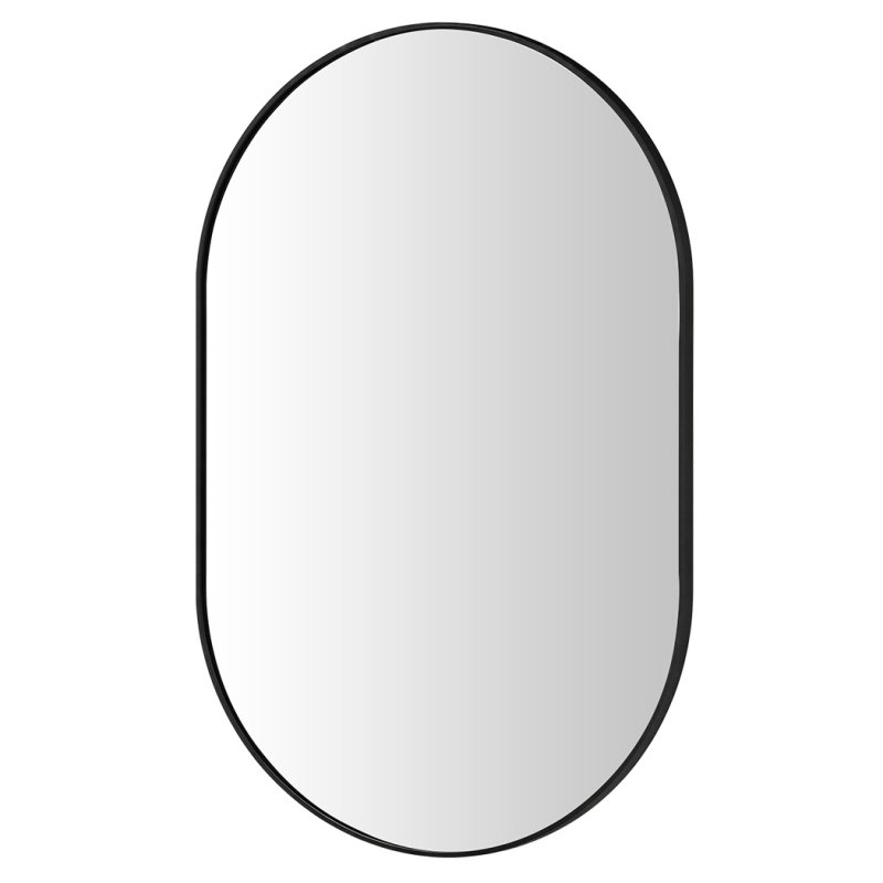 Yezi Wall Mirror 50x70cm Oval Bathroom Bedroom Vanity Make-up Mirror Aluminium