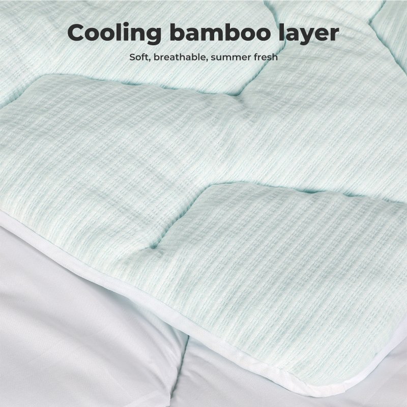 Lavio Mattress Topper Pillowtop Protector Memory Foam Bamboo Cover Small Double