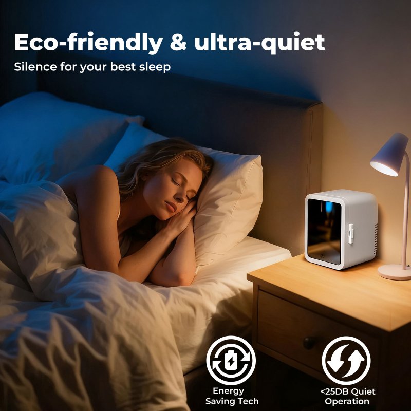 Spector 5L Mini Fridge with LED Light Mirror