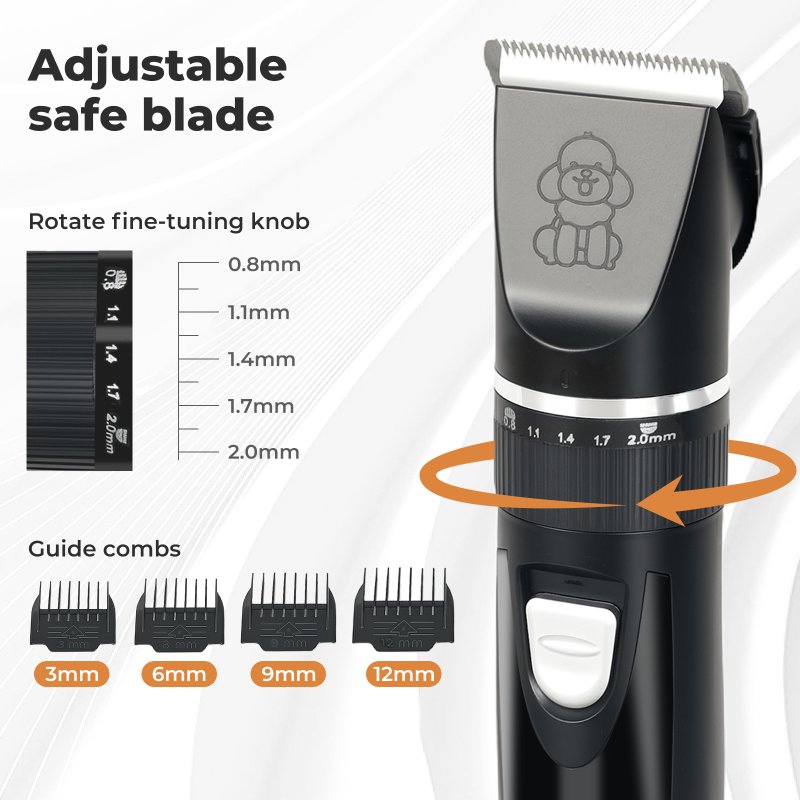 Skylos Pet Clipper Cat Dog Grooming Trimmer Shaver Cordless Rechargeable Kit