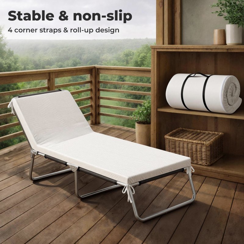 Lavio Mattress Topper Camping High Density Foam Car Floor Roll Bed Mat Portable