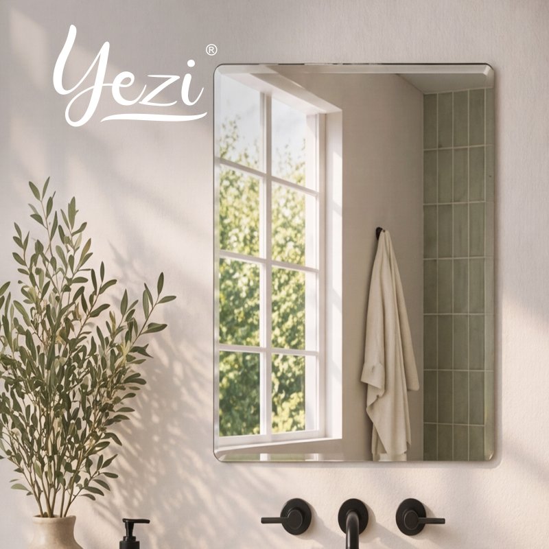 Yezi Wall Mirror Tempered Glass HD Explosion-proof Vanity Bathroom 45x60cm