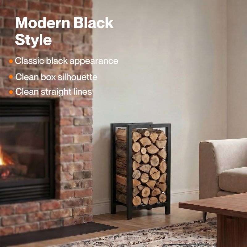 Levede Firewood Rack Metal Outdoor Storage Log Holder Fireplace 30 x 22 x 59cm
