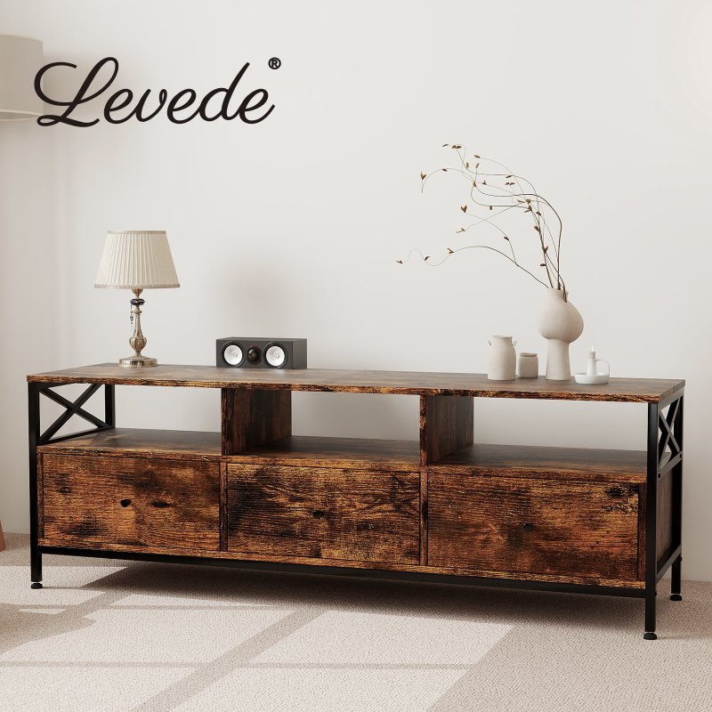 Levede TV Stand Cabinet Entertainment Unit with Drawers Shelves for 65 Inch TV