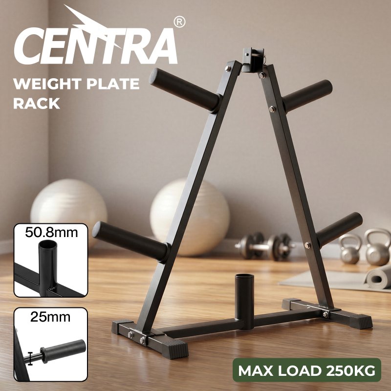 Centra Weight Plate Storage Rack Olympic Plate Holder Gym Weight Stand Tree