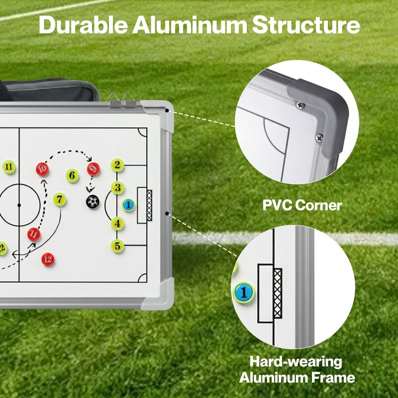 Magnetic Football Tactics Board Double Sided Soccer Coaching Clipboard Training