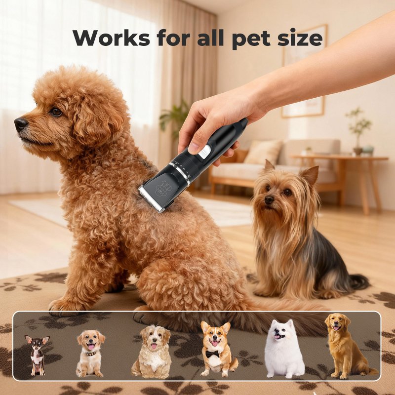 Skylos Pet Clipper Cat Dog Grooming Trimmer Shaver Cordless Rechargeable Kit