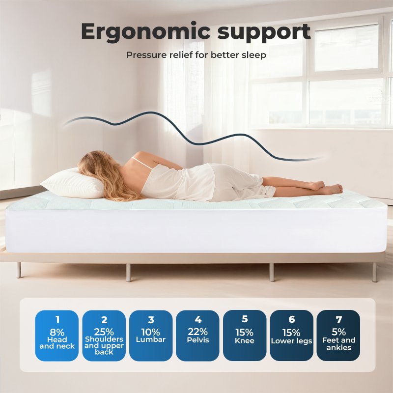 Lavio Mattress Topper Pillowtop Memory Foam Cover Bed Protector King King