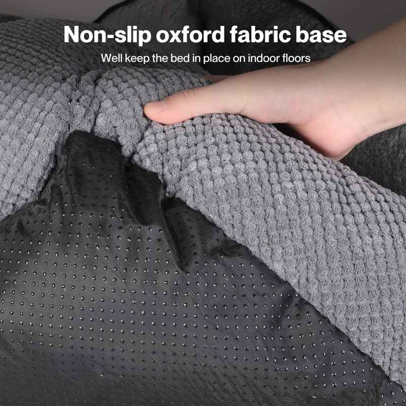 Skylos Large Dog Bed Pet Cave Bed Article Fleece Soft Washable Removable Blanket