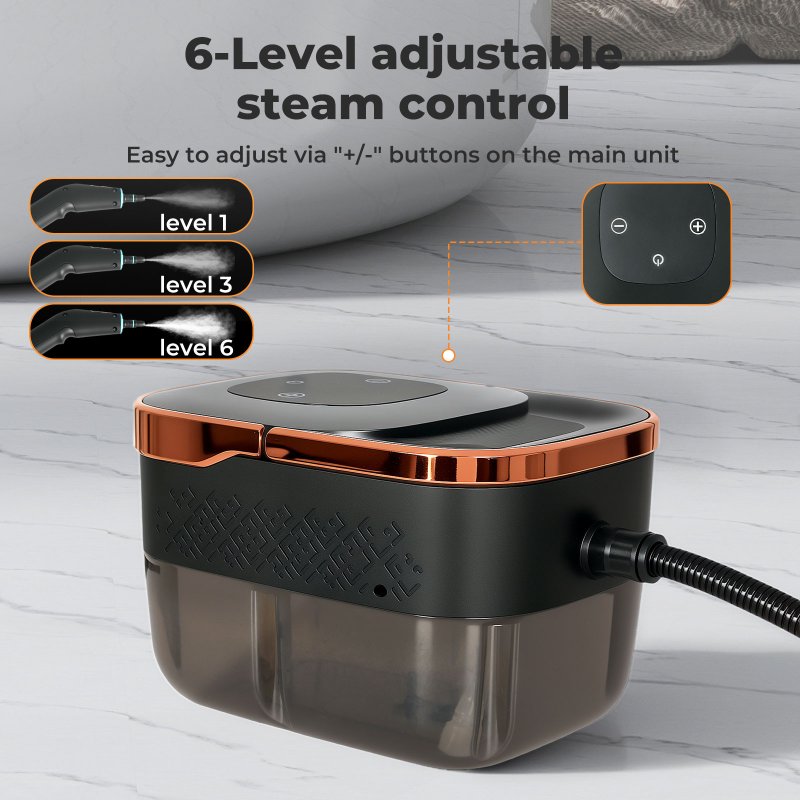 Spector Steam Cleaner Portable Multipurpose Steamer with Tools 6 Level 1600ml