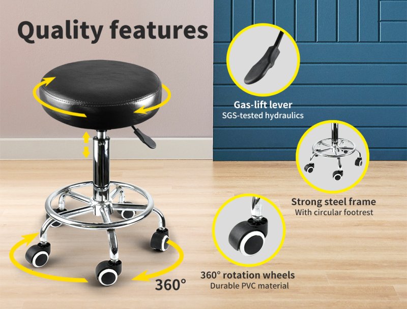 Levede Salon Stool Swivel Bar Stools Chairs Barber Hydraulic Lift Hairdressing