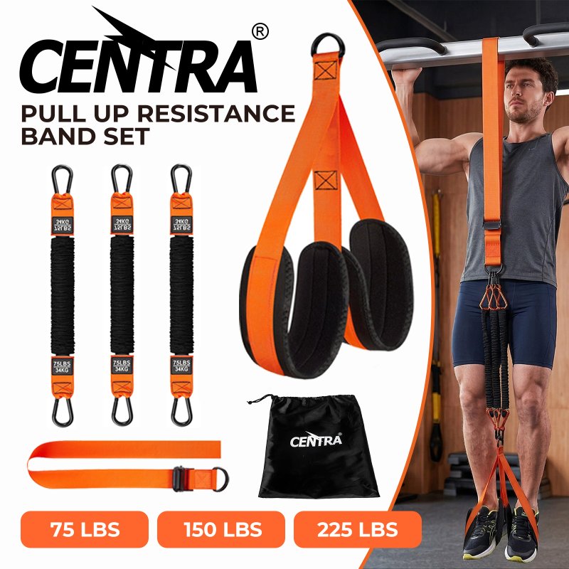 Centra Pull Up Assistance Band Heavy Duty Adjustable Gym Strength Training Set