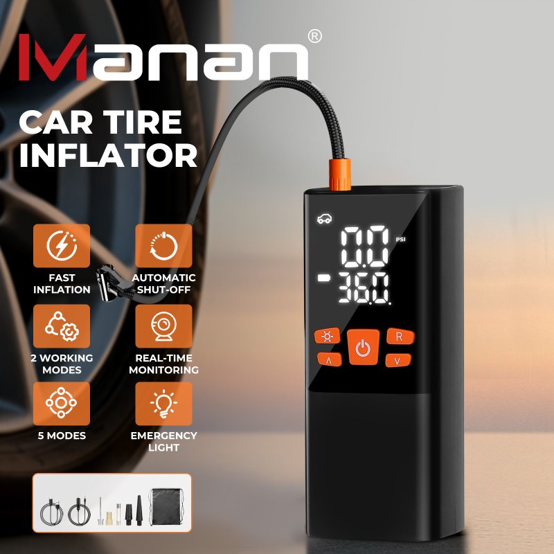 Manan Tire Inflator Portable Air Compressor