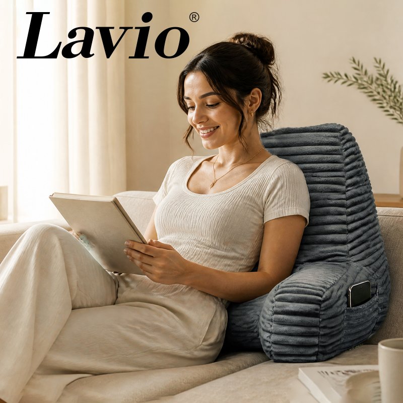 Lavio Reading Bed Rest Pillow with Wrist Support