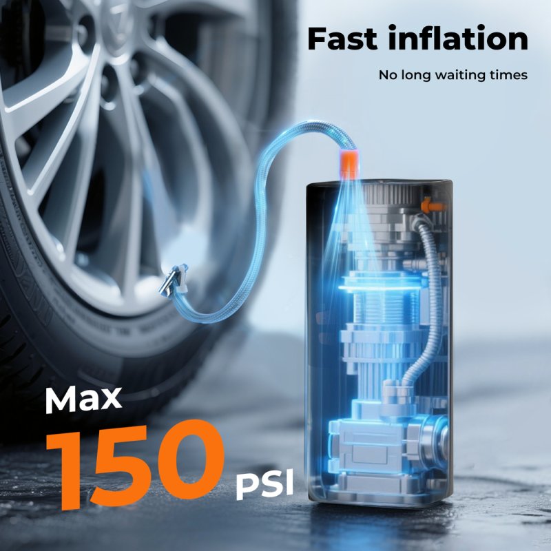 Manan Tire Inflator Portable Air Compressor