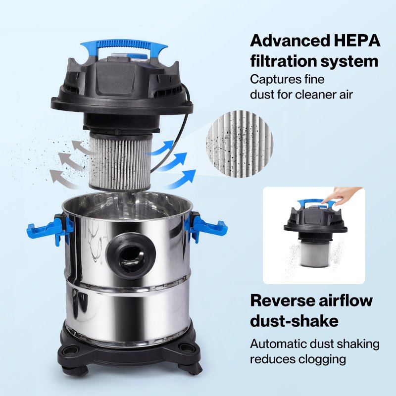 Spector Wet Dry Vacuum Cleaner 20L 1200W Blowing Function Powerful Industrial