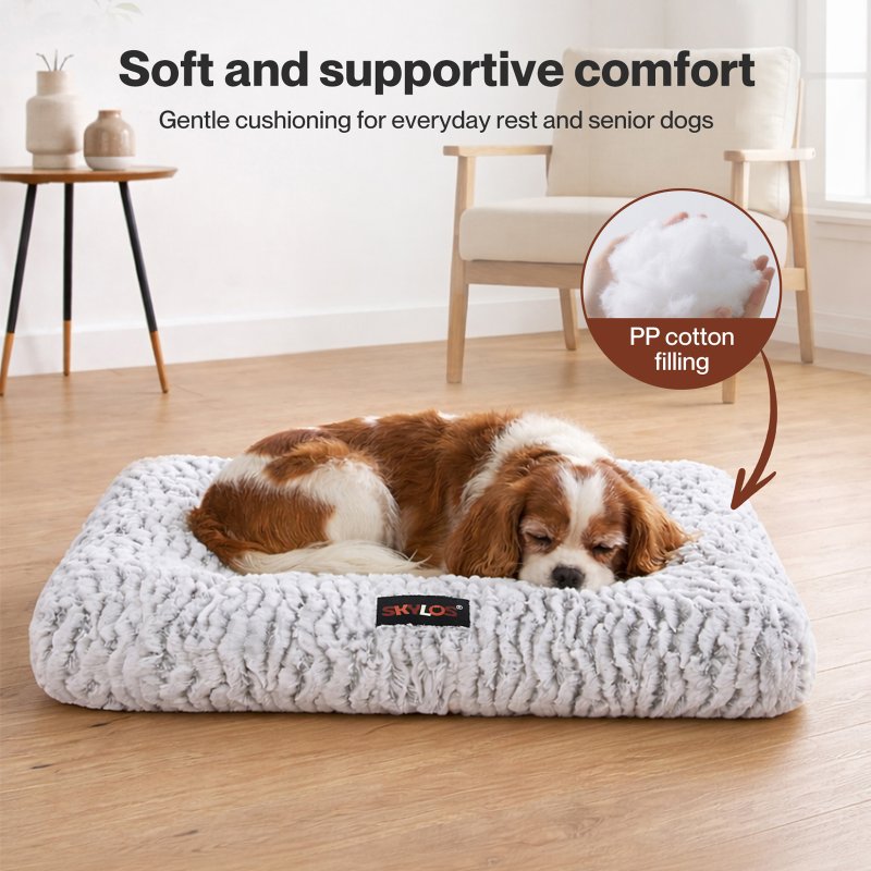 Skylos Pet Bed Luxury Dog Crate Cushion Mattress Plush Soft for Puppy Small Dogs
