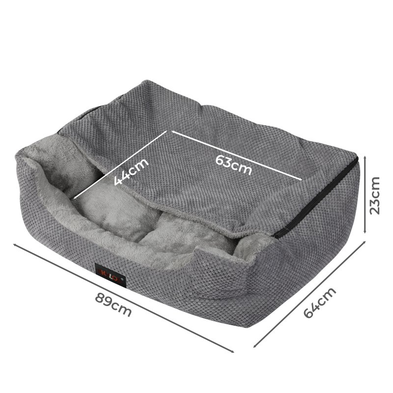 Skylos Extra Large Dog Bed Pet Cave Bed Washable Non Slip Removable Blanket XL
