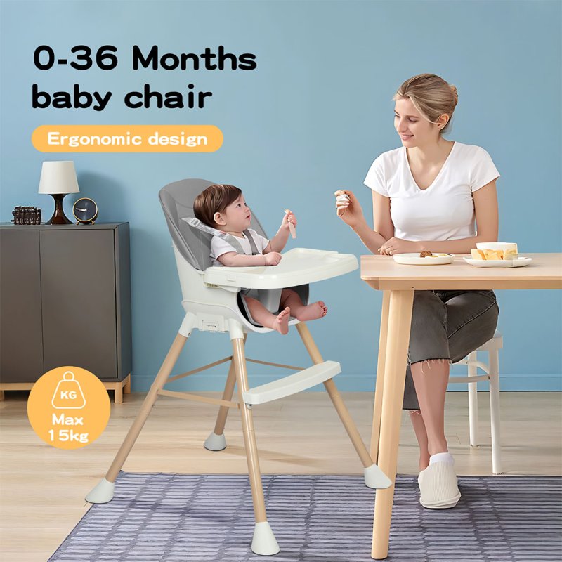 Dekko Adjustable 6-In-1 Baby Highchair Infant Feeding Seat Toddler Table Chair
