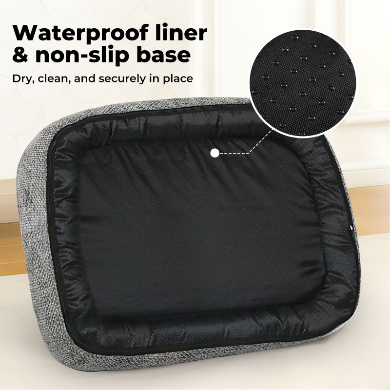 Skylos Pet Bed Large Washable Plush Orthopedic Pet Sofa Cushion Mat Soft Indoor