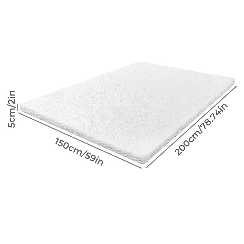Lavio King Mattress Topper Memory Foam 5cm Bamboo Charcoal Washable Non Slip