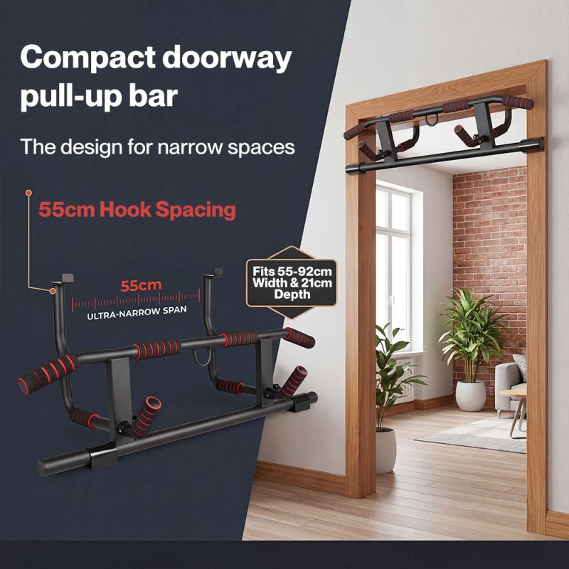Centra Pull Up Bar Doorway Chin Up Bar Easier Strength Trainer Resistance Band