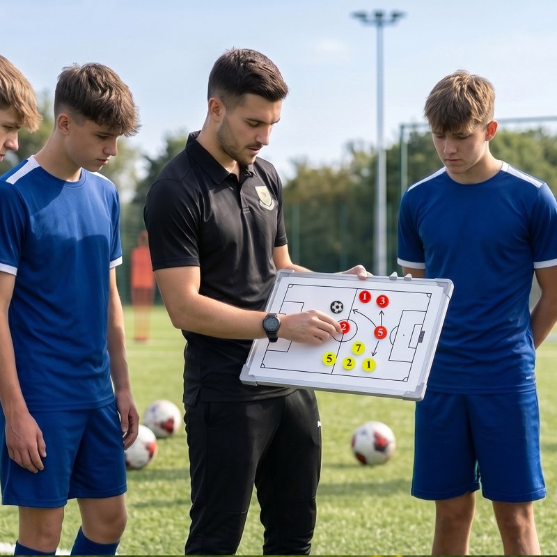 Magnetic Football Tactics Board Double Sided Soccer Coaching Clipboard Training