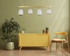 Pendant Lamp TOOLIGHT APP1030-4CP Gold White 4-light points E27 74x10x20-110cm