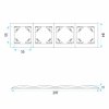 Toolight Quadruple Socket Frame Oste Jnh016-4f Black