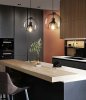Pendant Lamp TOOLIGHT APP1027-1CP Black Round 1-light point E27 25x25x45-100cm