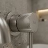 WALL MOUNTED BASIN FAUCET REA LUNGO STRIPE BRUSH STEEL