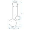 Wall LED Light Toolight APP1474-W 5W gold
