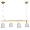 Pendant Lamp TOOLIGHT APP1030-4CP Gold White 4-light points E27 74x10x20-110cm