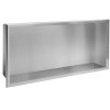Built-in Stainless Steel Bathroom Shelf 30X60 Brushed Steel