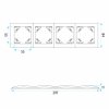 Toolight Quadruple Socket Frame Oste Jnh016-4f White