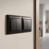 Toolight Double Socket Frame Oste Jnh014-2f Black