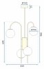 Pendant Lamp TOOLIGHT APP1003-6CP Ball Gold 6-light points G9 69x65x98cm