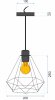 Pendant Lamp TOOLIGHT 392197 Diamond Gold 1-light point E27 20x20x25cm