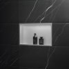 Built-in Stainless Steel Bathroom Shelf 30X45 Brushed Steel